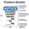 Signmission Building Laundry Hours _ Am, 10 in W x Rectangle, Aluminum OS-2PACK-NS-A-1014-V-10389 - alternate 3